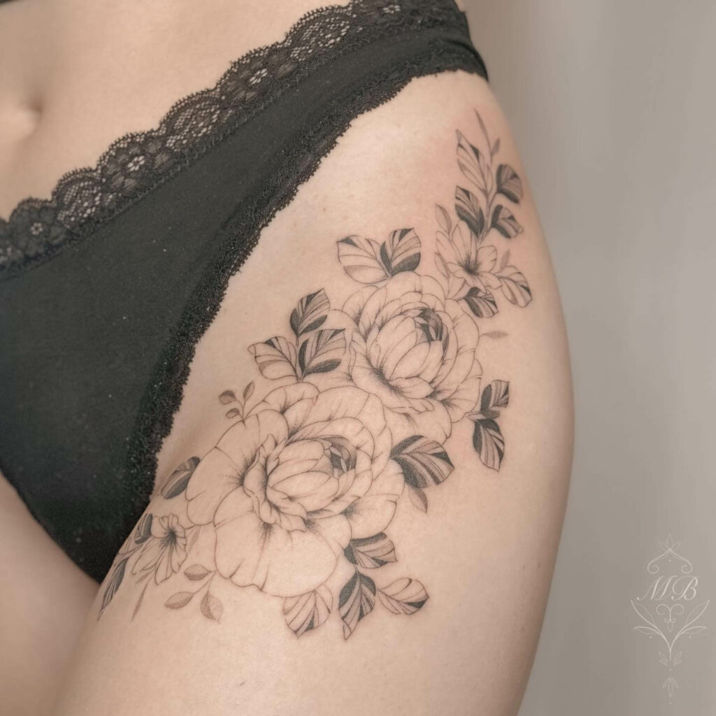 Thigh Sleeve Tattoo Female