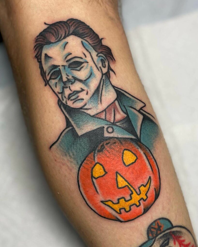 Michael Myers Vintage Halloween Tattoo