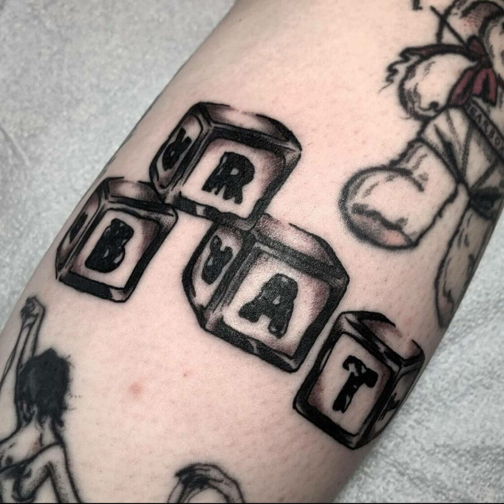 Brat Block Tattoo Designs You Will Love