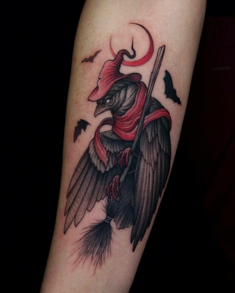 Raven Witch Tattoo