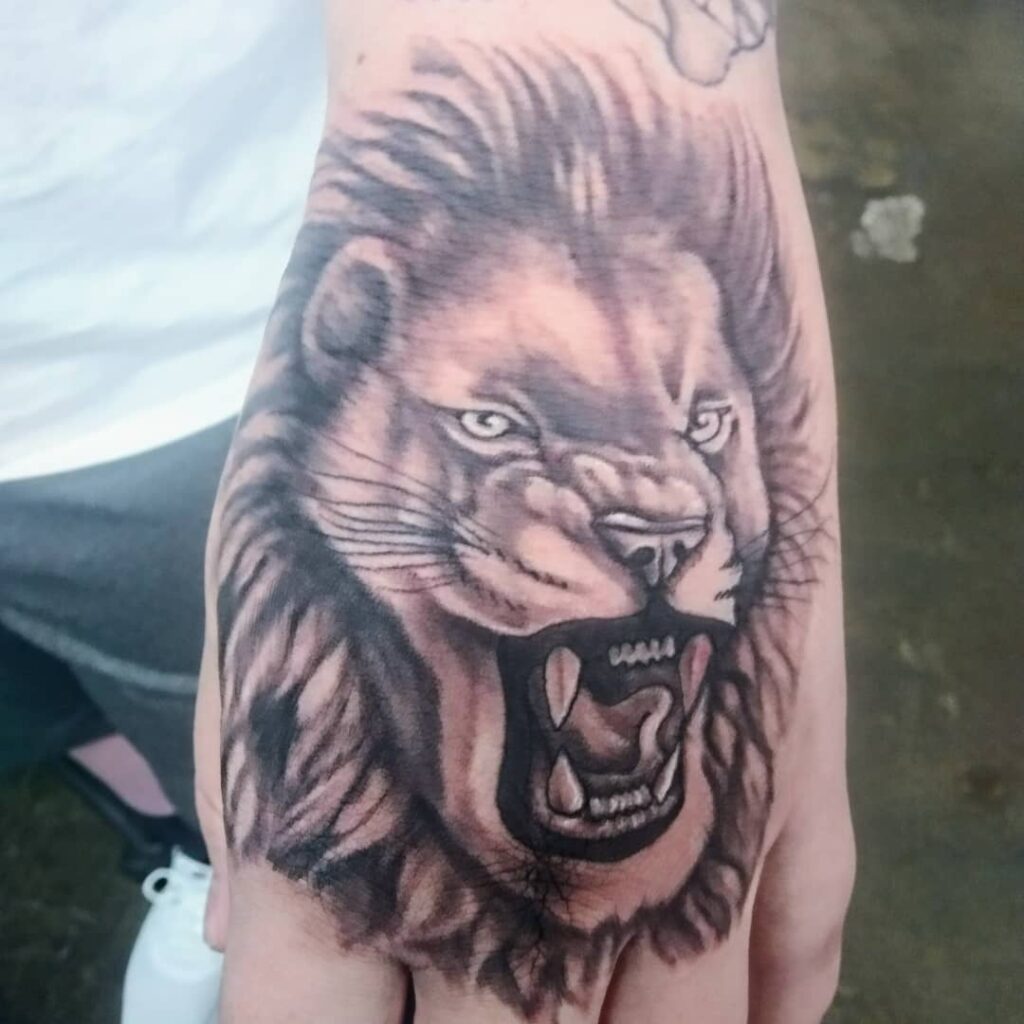 Roaring Lion Tattoo Drawing
