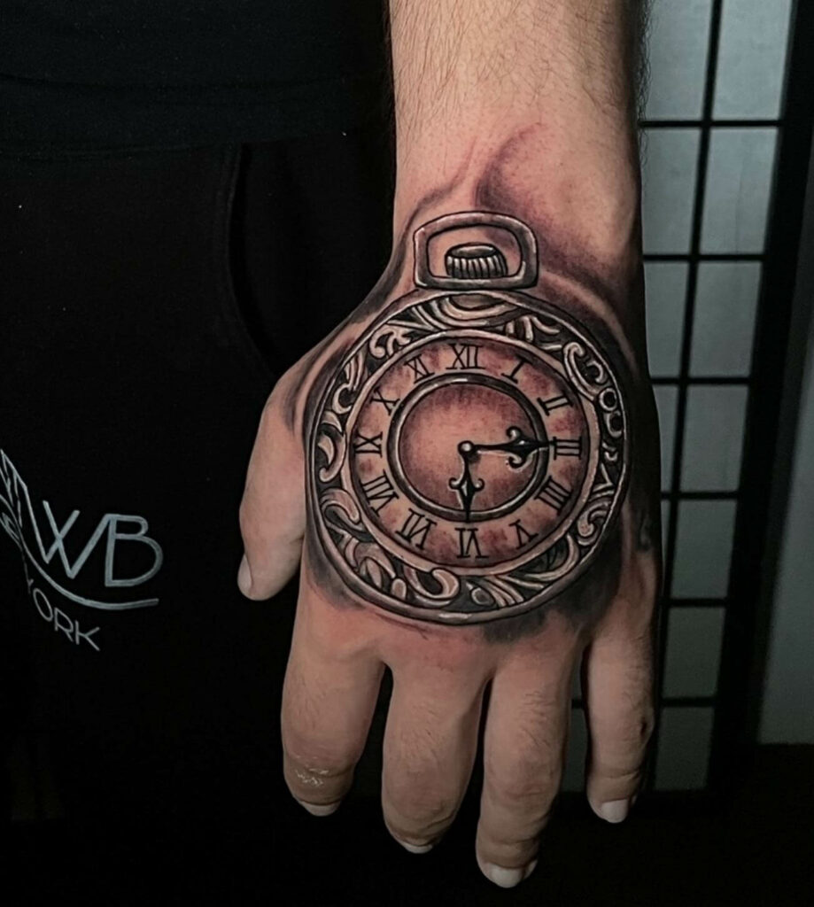 Ideas For Heavily Shaded And Nuanced Clock Tattoos For Men