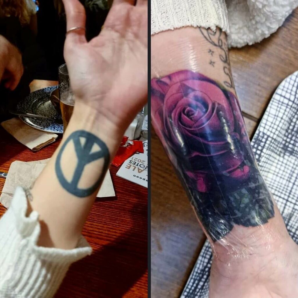 Wrist Cover Up Tattoo