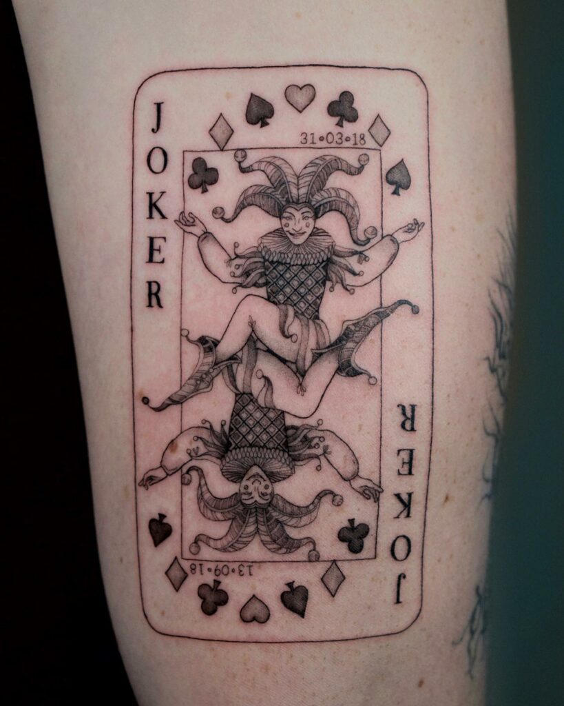 joker card batman tattoo