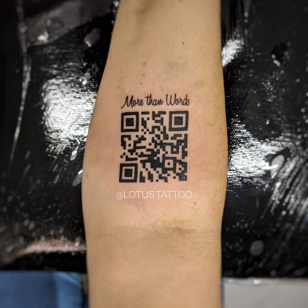 Lettered QR Code Tattoos