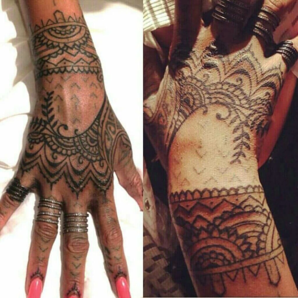 Rihanna's Tribal Style Tattoo