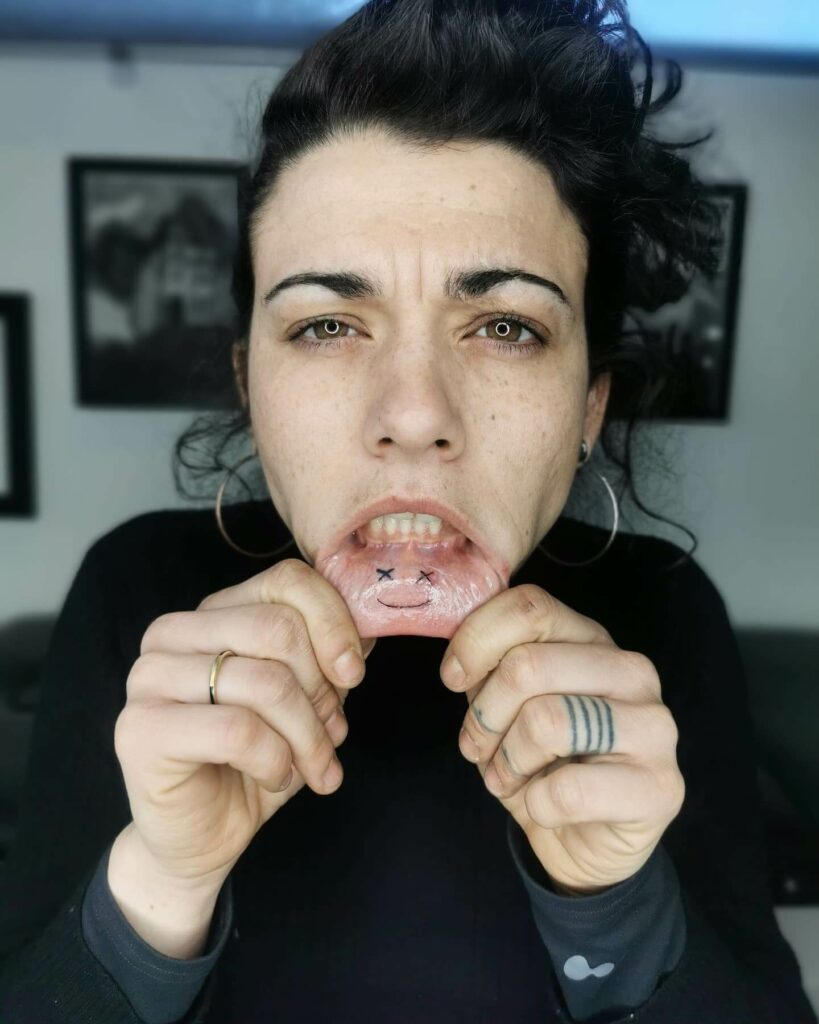 Unisex Inner Lip Tattoos