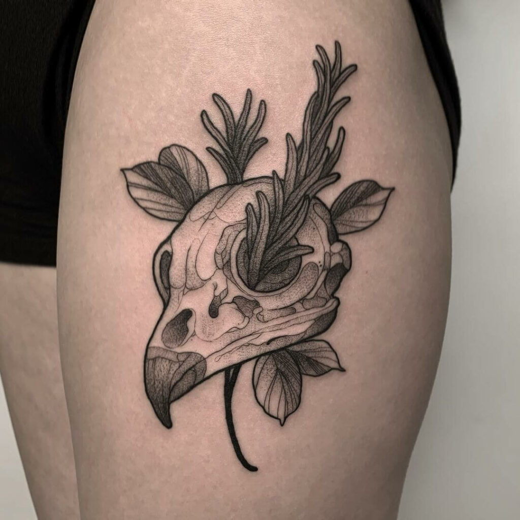 Bird and Skull tattoo by Marzan Tattoo  Photo 22987