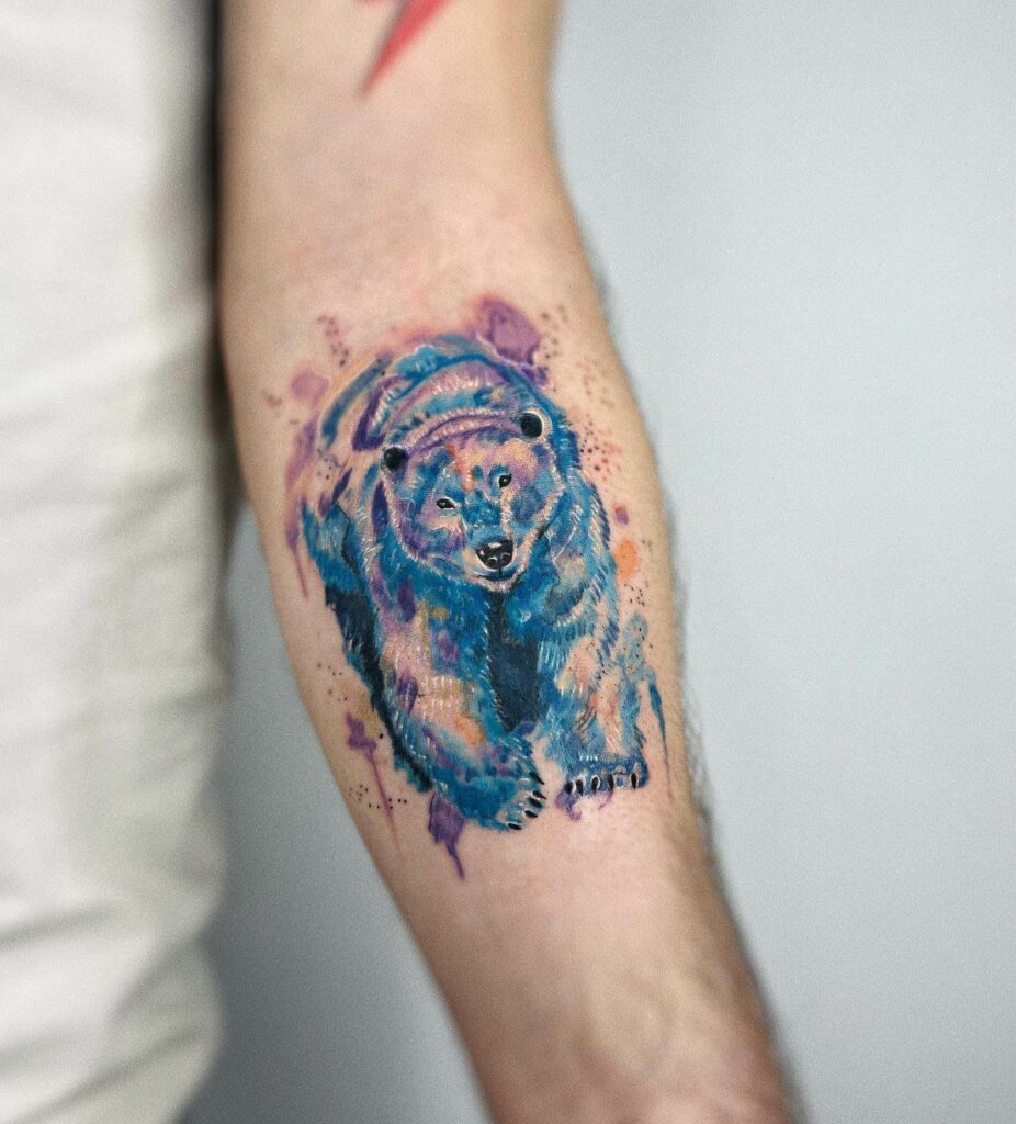 The Blue Big Bear Tattoo