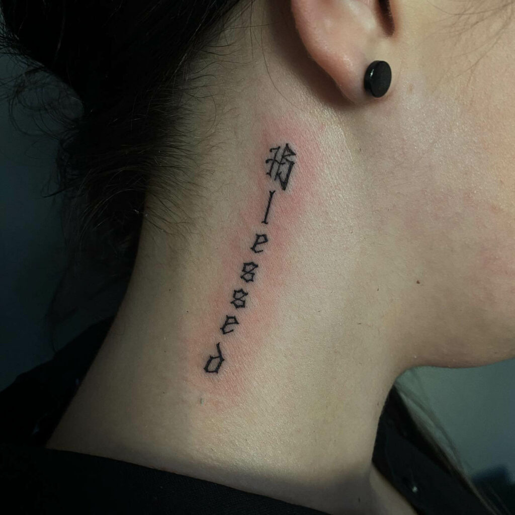 85 Magical Word Tattoos On Neck  Tattoo Designs  TattoosBagcom