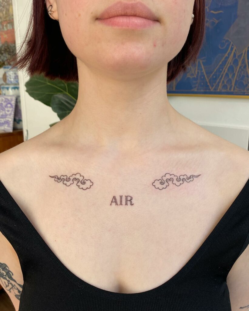 Chest Cloud Tattoo