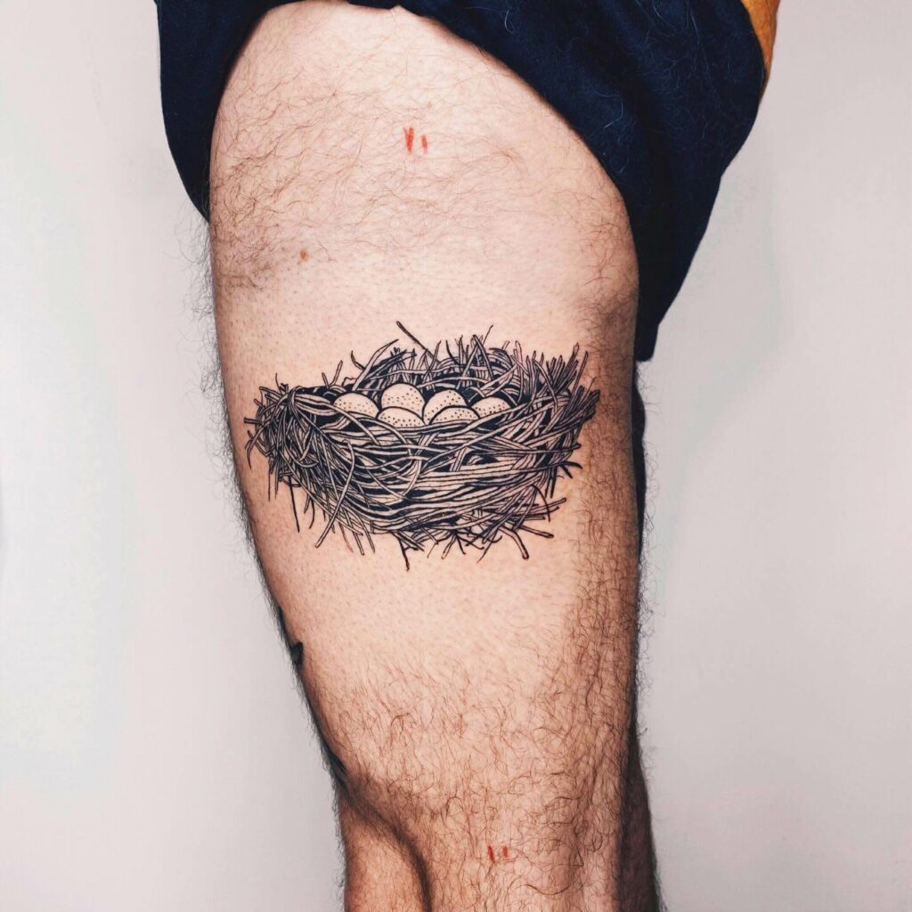 Crow's Cup Nest Tattoo
