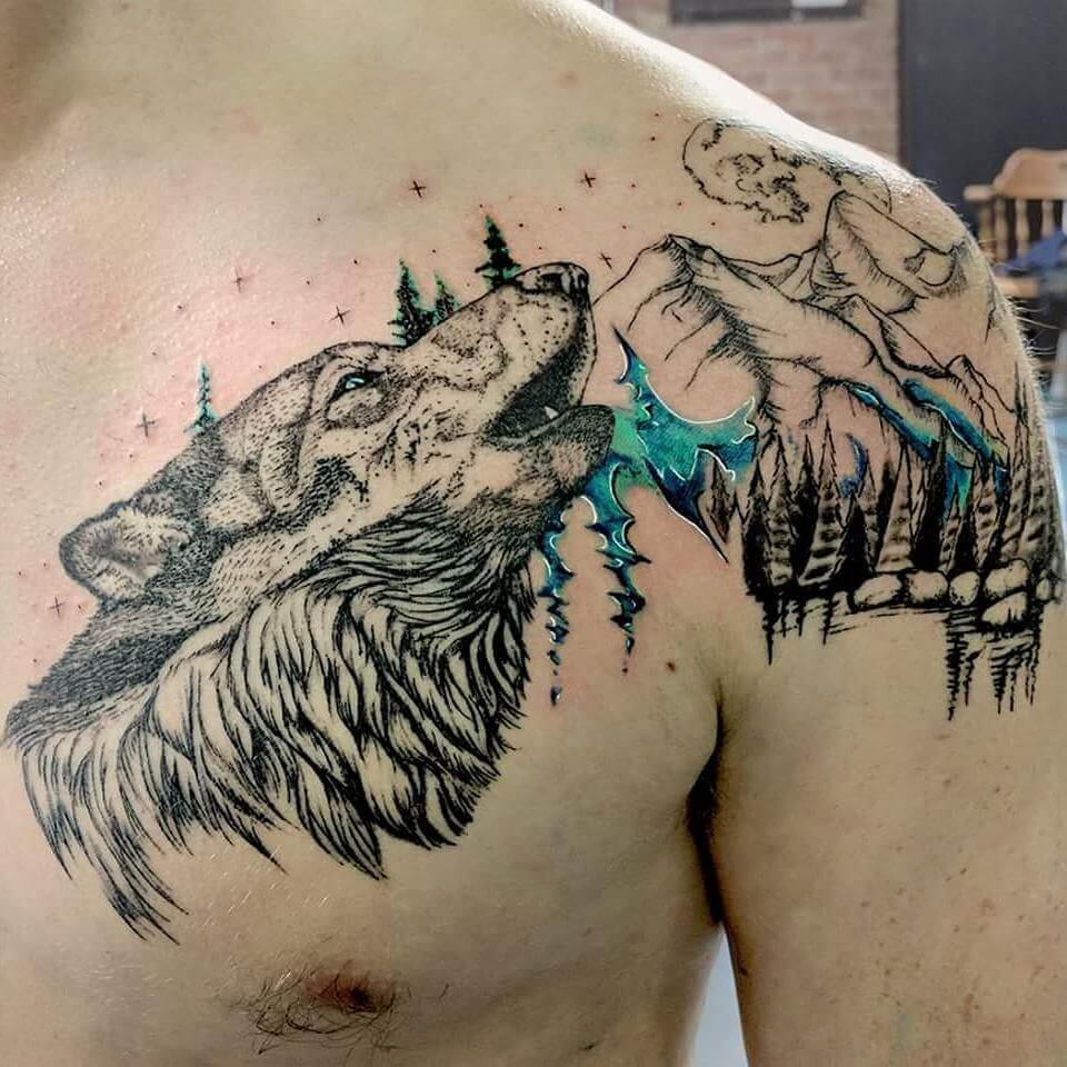 The Howling Wolf Tattoo Design