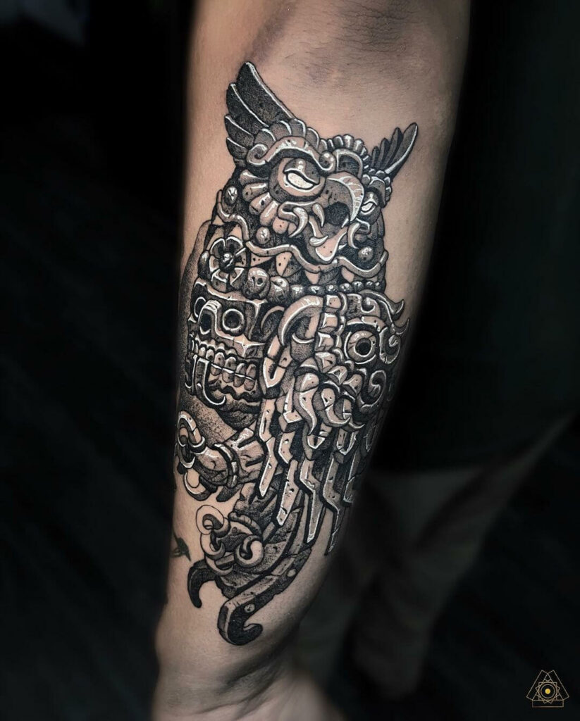 Owl Skull Tattoos Tribal Design