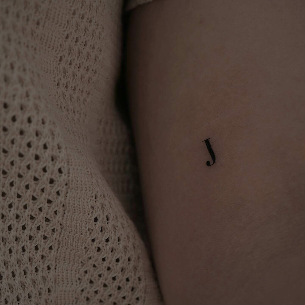 Simple Letter J Tattoo