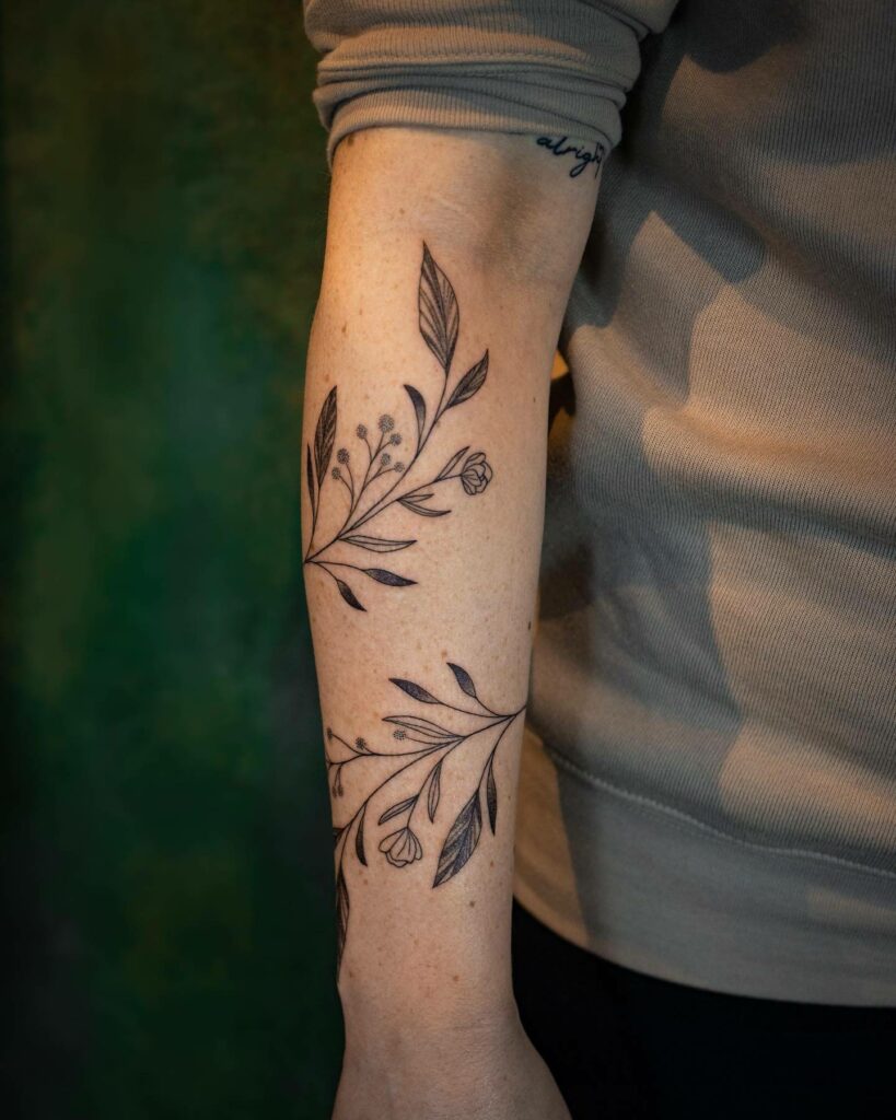 Three Kings Vine Flower Tattoo