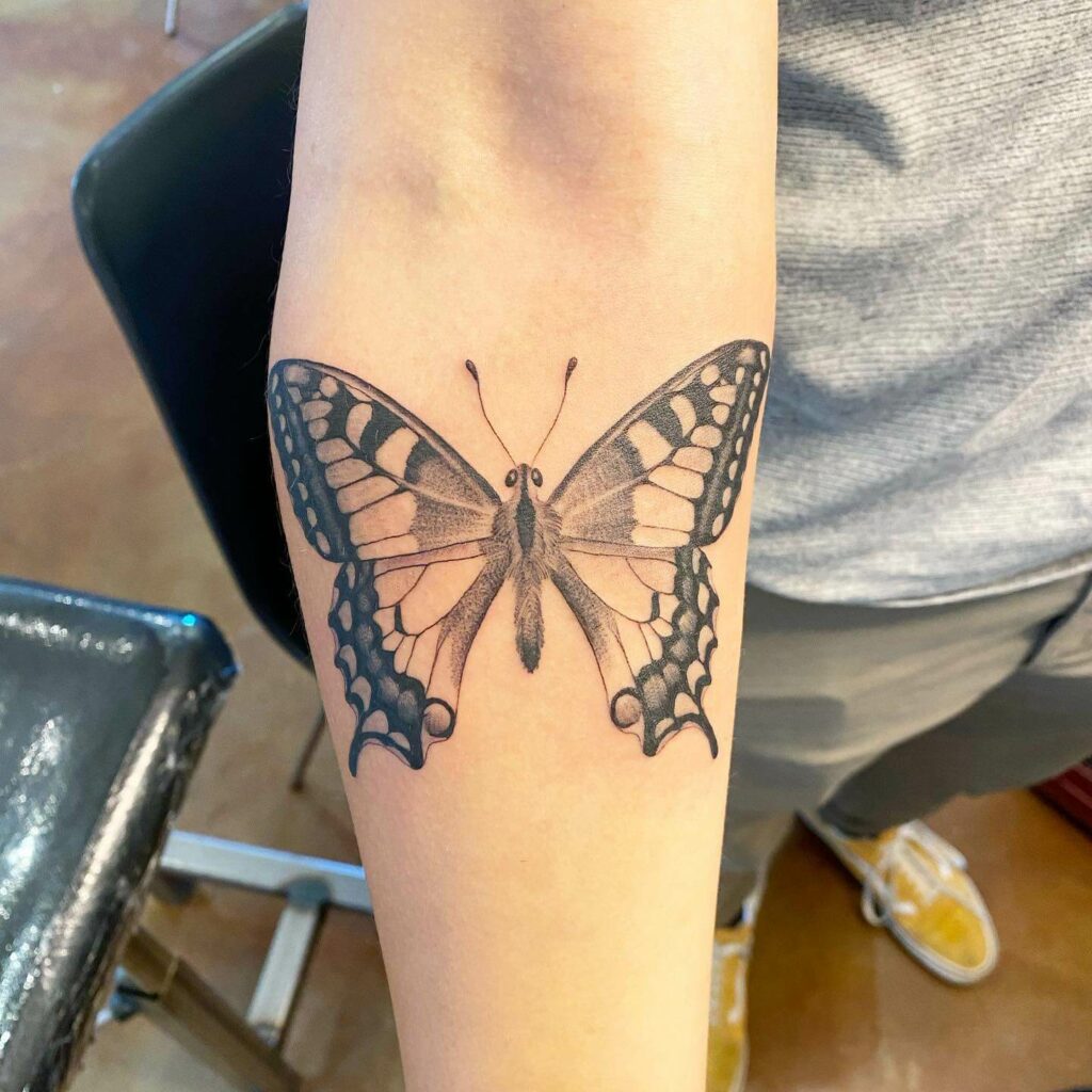 Realistic Butterfly Tattoo