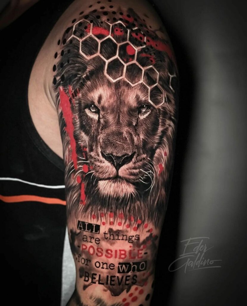 11+ Lion Sleeve Tattoo Ideas That Will blow Your Mind! - alexie
