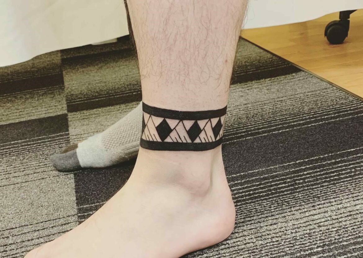 Ankle Tribal Tattoo