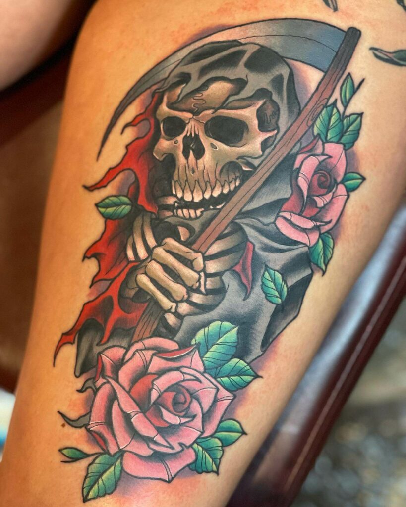 Traditional Grim Reaper Tattoo