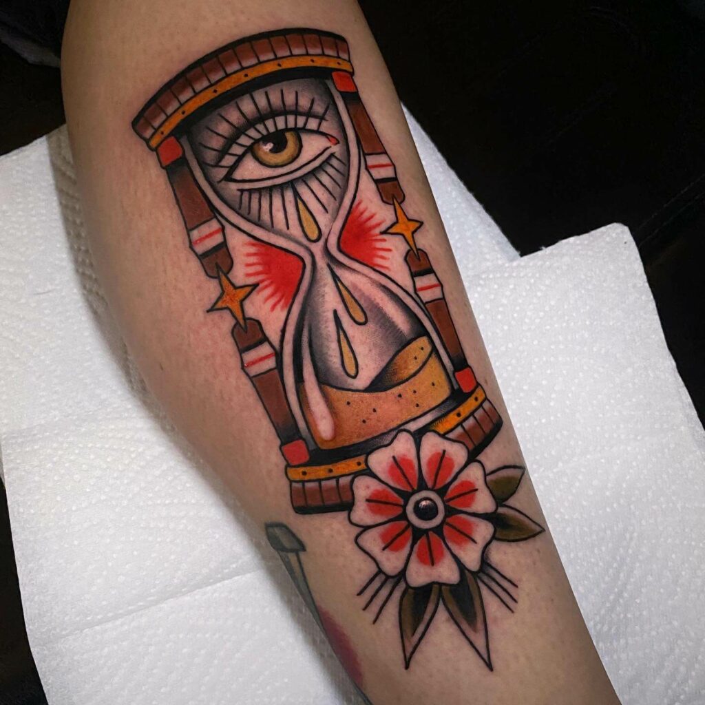 The Eye And The Desert Hourglass Tattoo