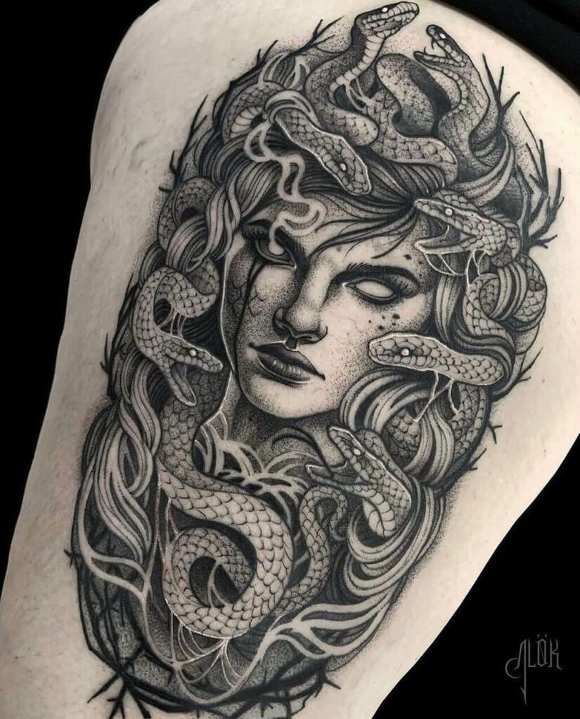 Busted out this badass medusa today  JustAPrick Tattoos  Facebook