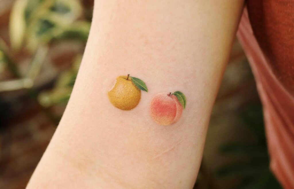 Peach Tattoo Small