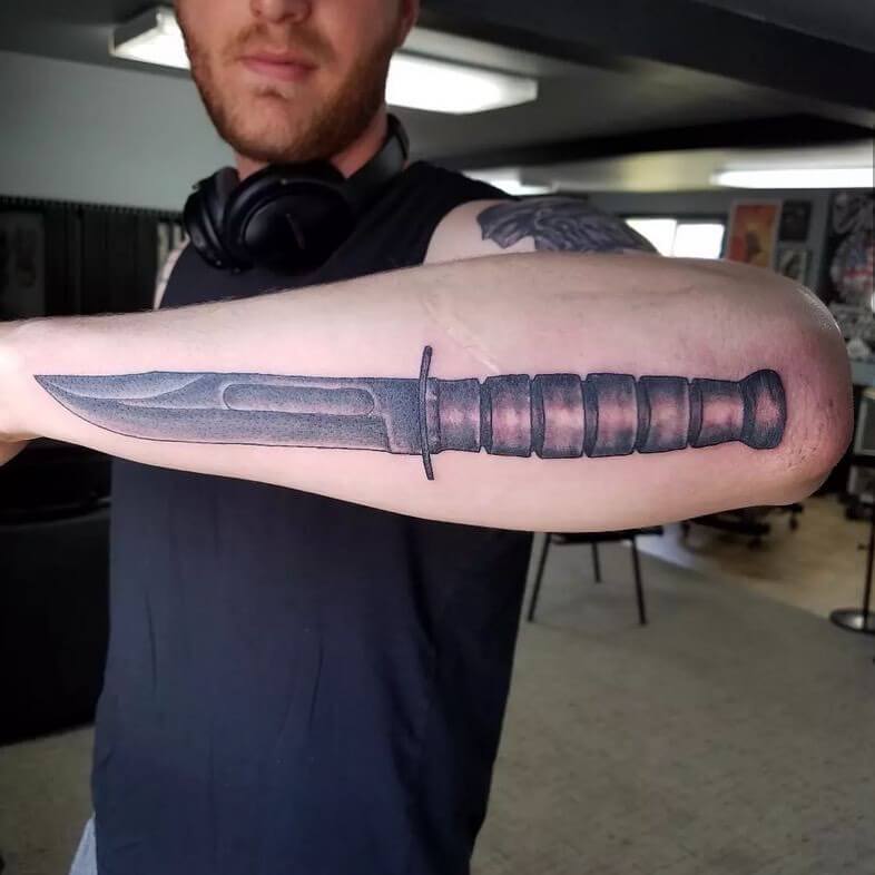 Knife Forearm Tattoos
