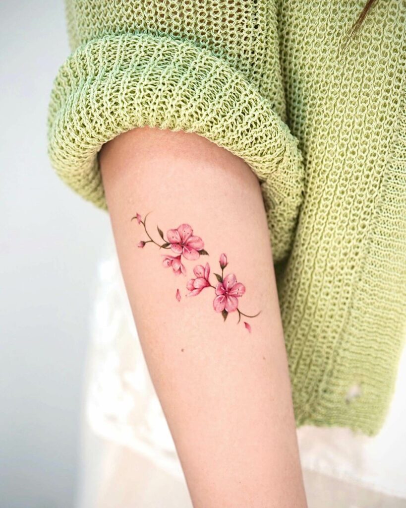 Lovely Cherry Blossoms Tattoo Ideas To Provide Strength For New Beginnings