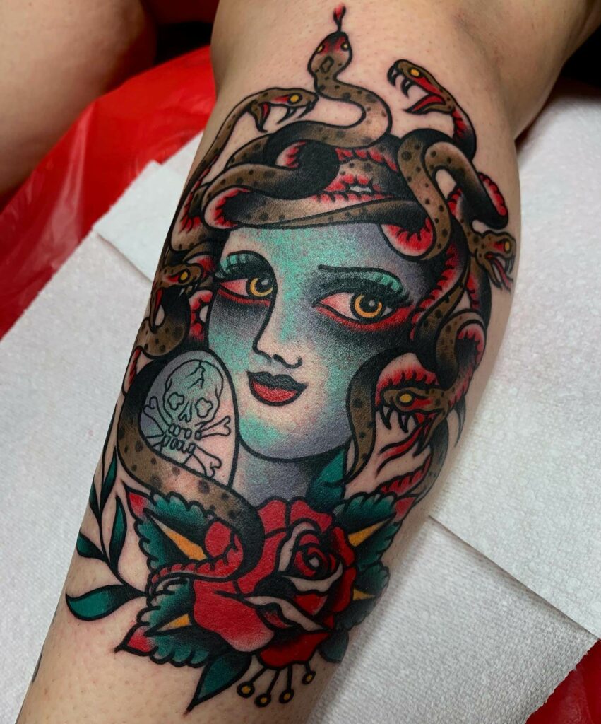 37 Leg Medusa Tattoo  Tattoo Designs  TattoosBagcom