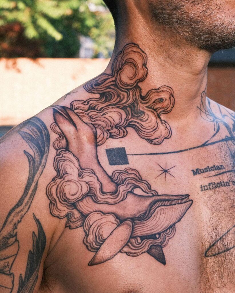 11+ Cloud Chest Tattoo That Will Blow Your Mind!