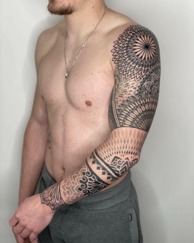 Full Sleeve Mandala Addictions In Ink Tattoo