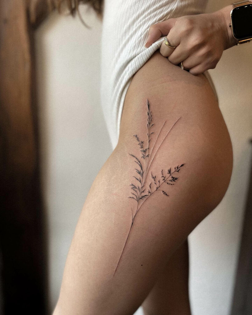 The Wildflower Stem Freedom Tattoo