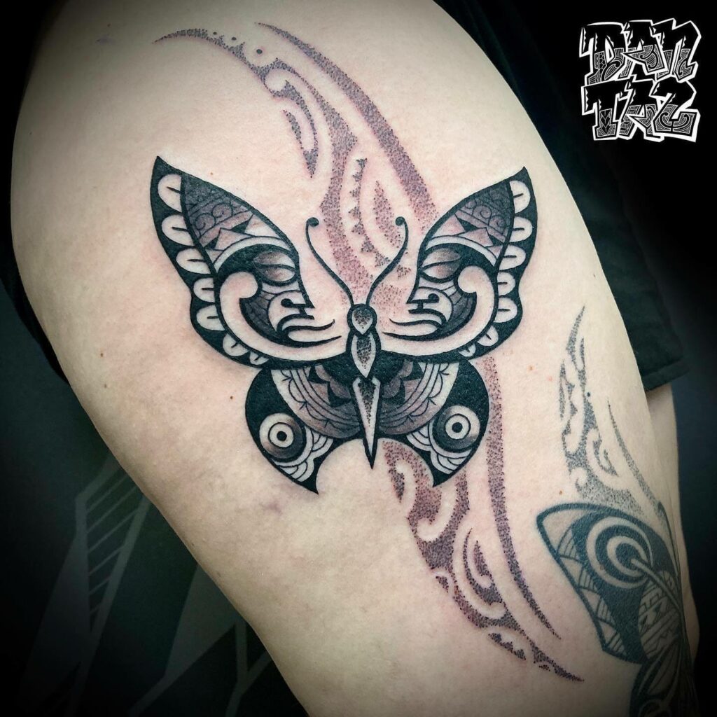 Ornamental Butterfly Tattoo