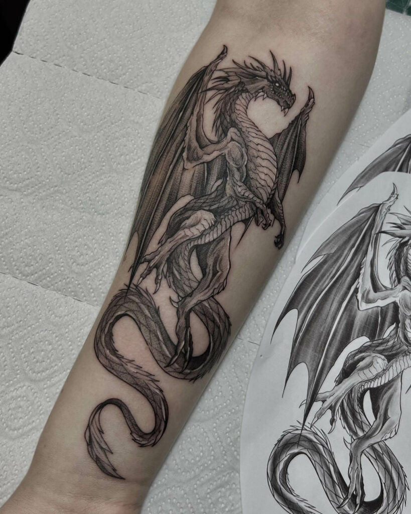 Dragon Full Sleeve Tattoo