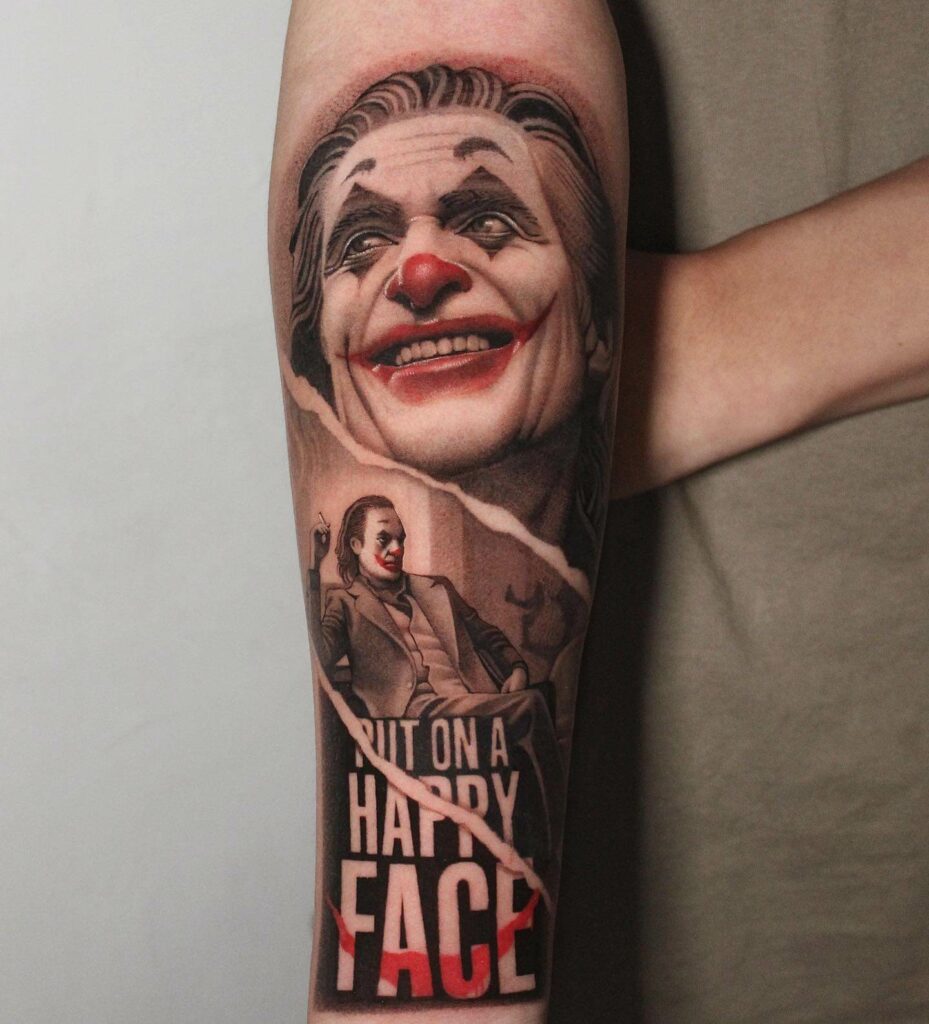 joker tattoo half sleeve