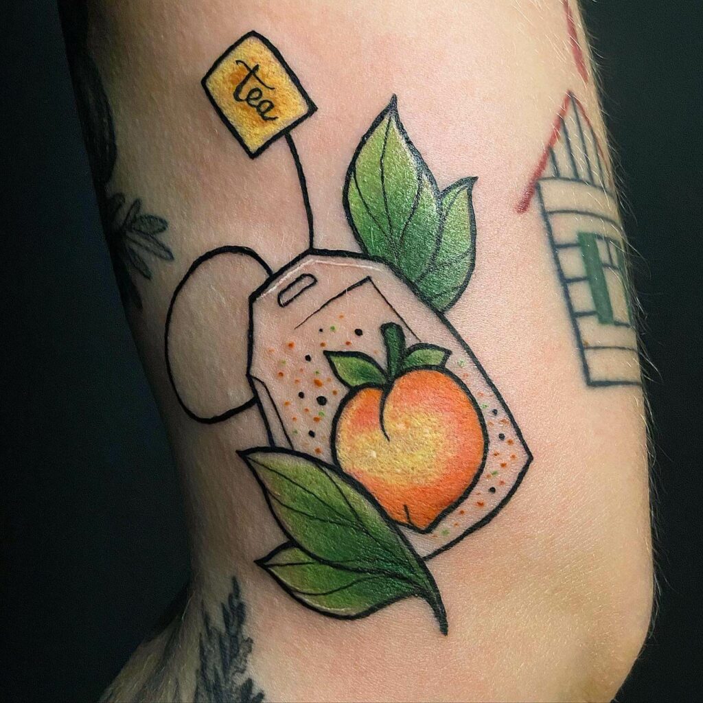The Peach Tea Bag Tattoo Ideas