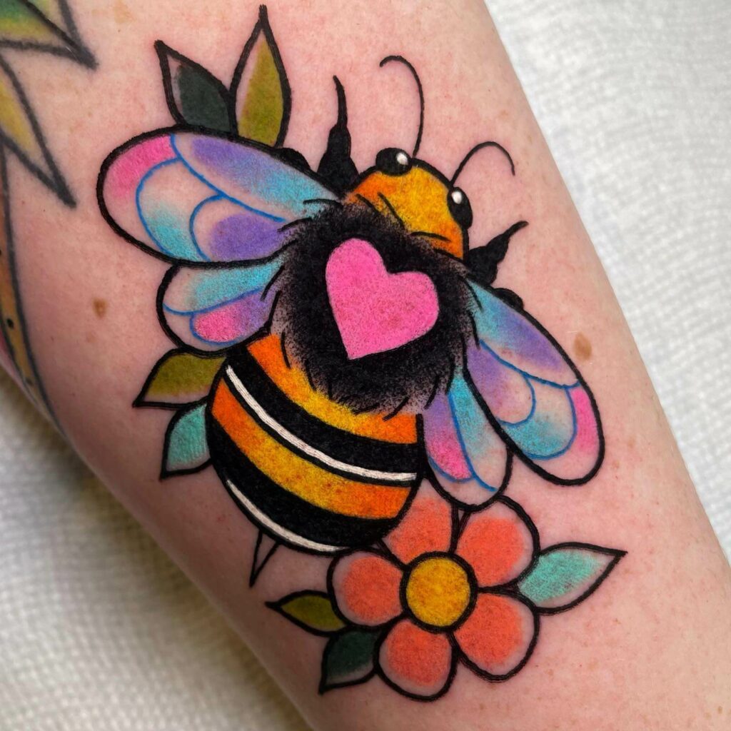 Traditional Honey Bee Tattoo Idea  BlackInk