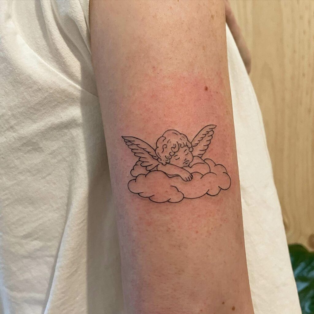 Baby Angel Flash Tattoo