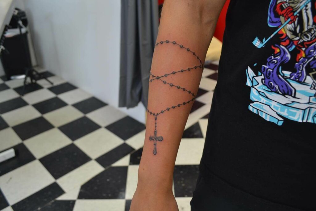 Rosary Flash Tattoo