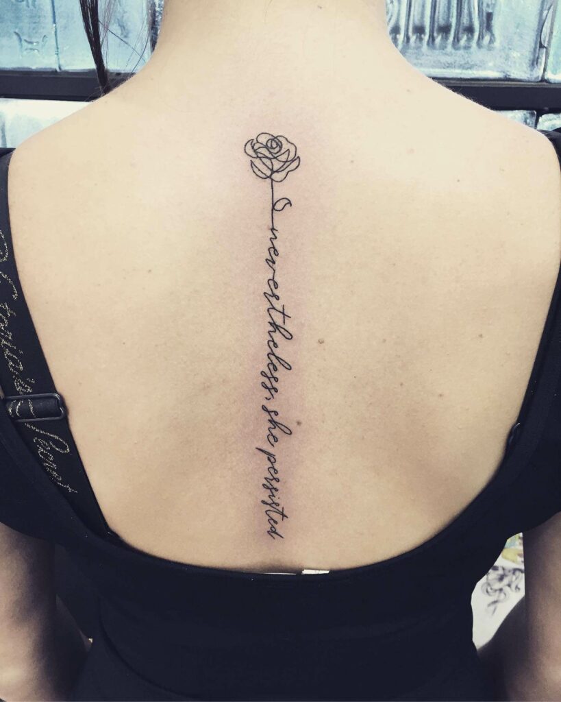 Faith Johnsen  on Instagram Obsessed with this spine script      spinescript spinetattoo backtattoo script scripttattoo lettering  letteringtattoo tattoo