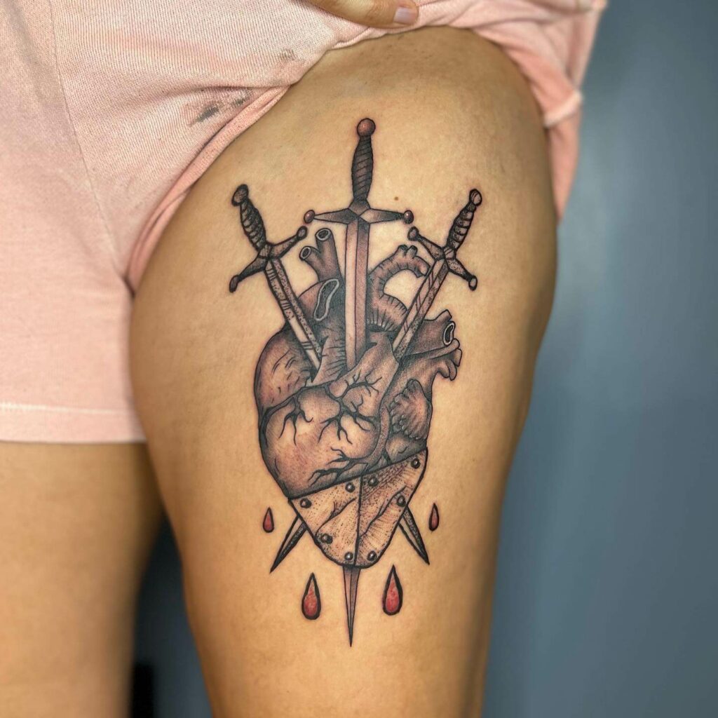 Heart And Sword Tattoo