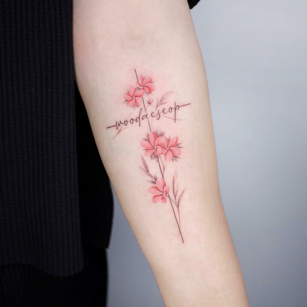 11+ Feminine Cross With Flowers Tattoo Ideas That Will Blow Your Mind! - alexie
