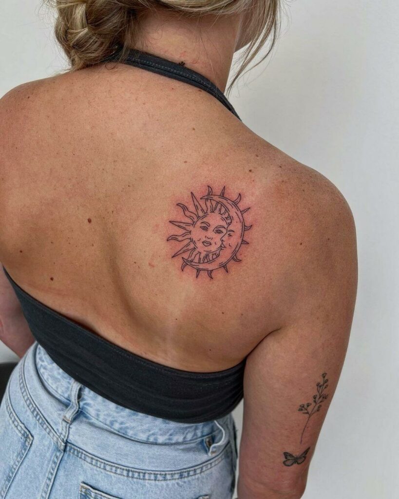 Beautiful Sun and Moon Tattoo Ideas