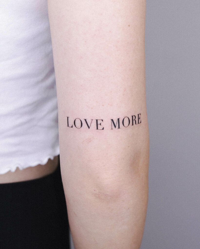 Minimalist Bold Letter Tattoo