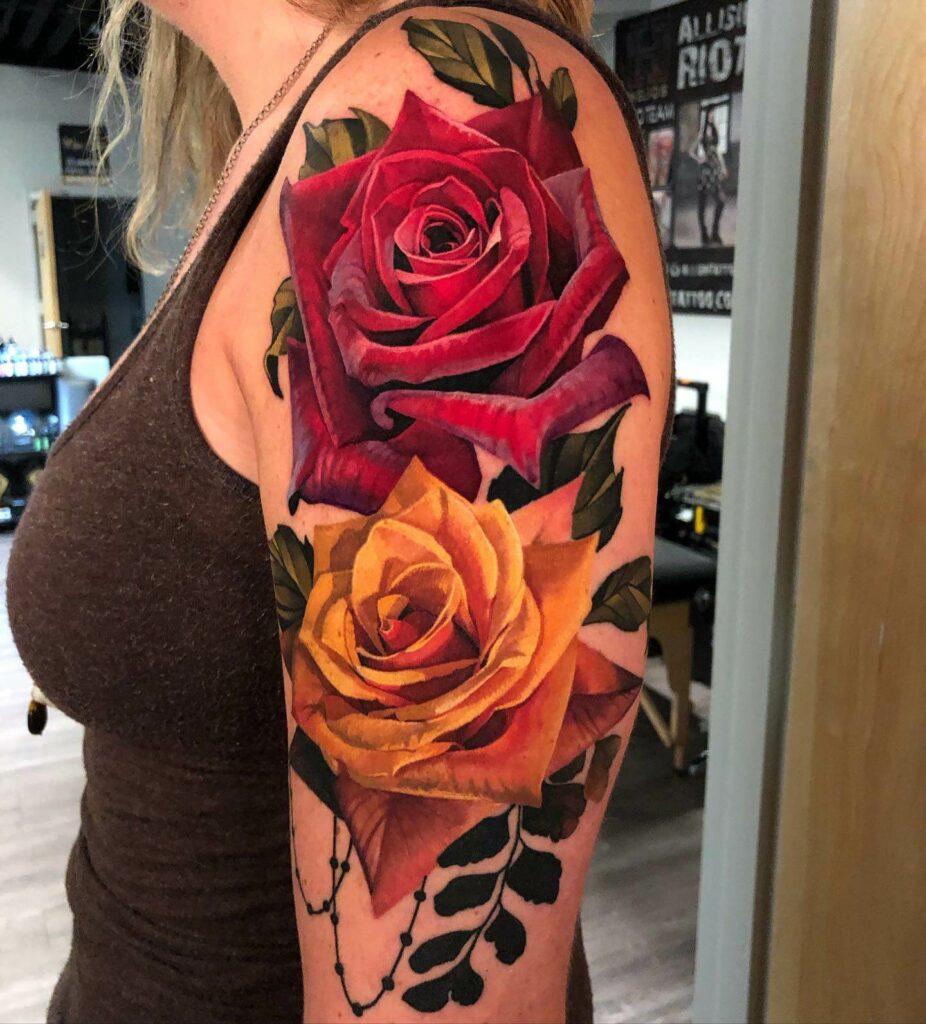 Snake and rose done at bright side tattoo , Copenhagen by @kest234 : r/ tattoo