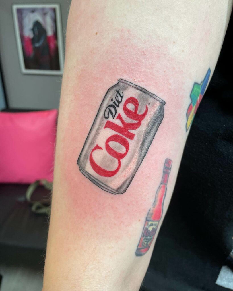 Minimalist Coke Can Tattoo