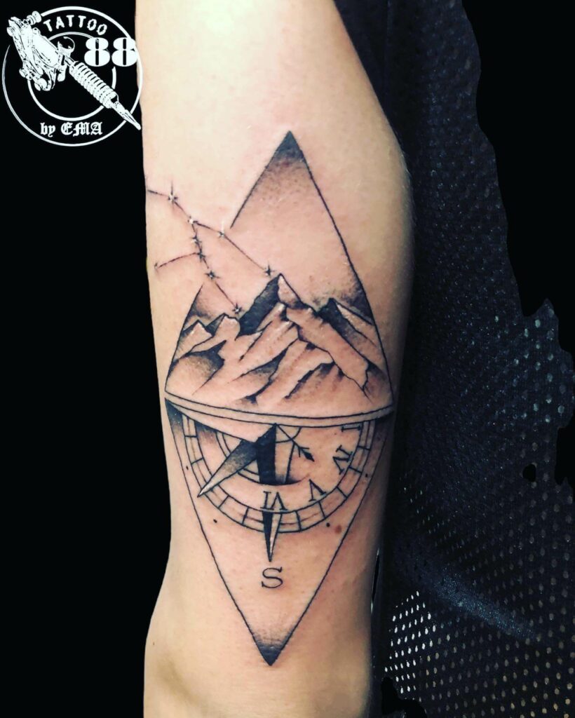 Geometric And Abstract Clock Tattoo Designs