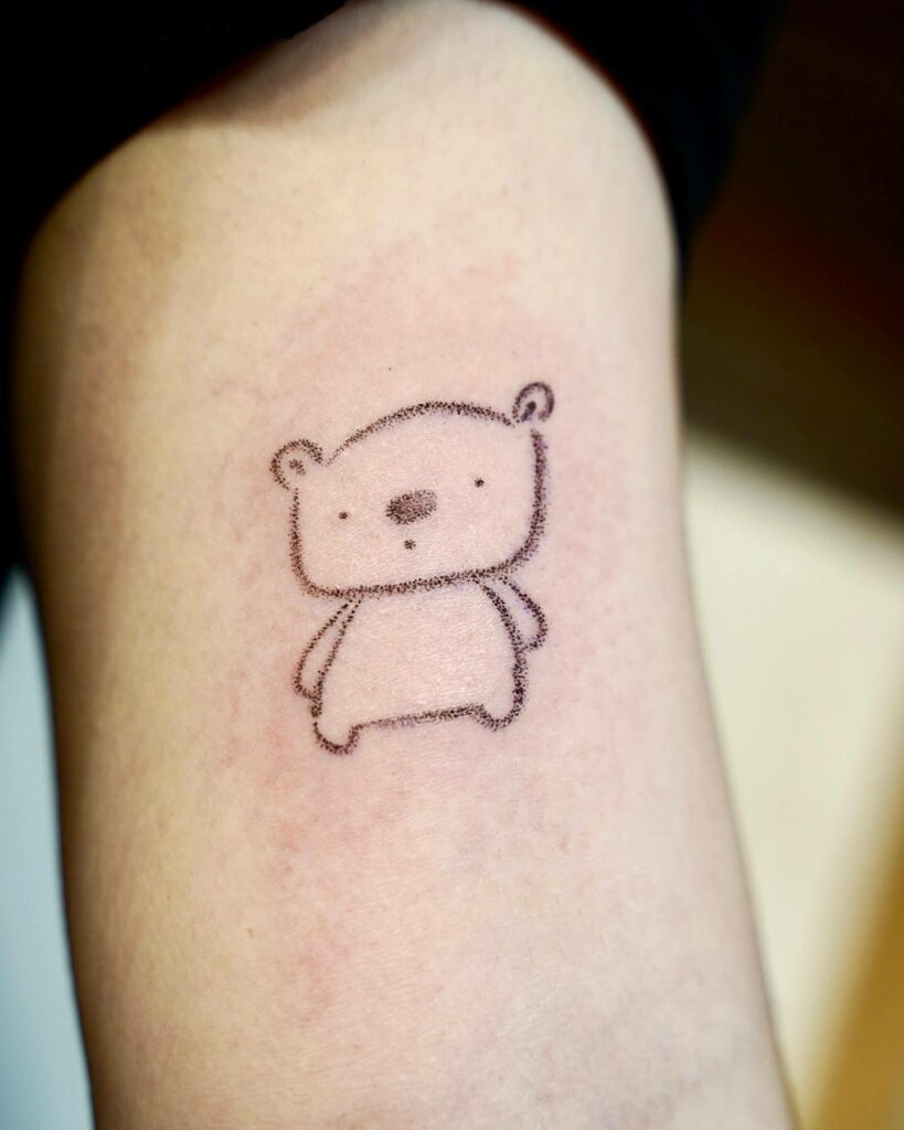 Black Bear Outline Tattoo
