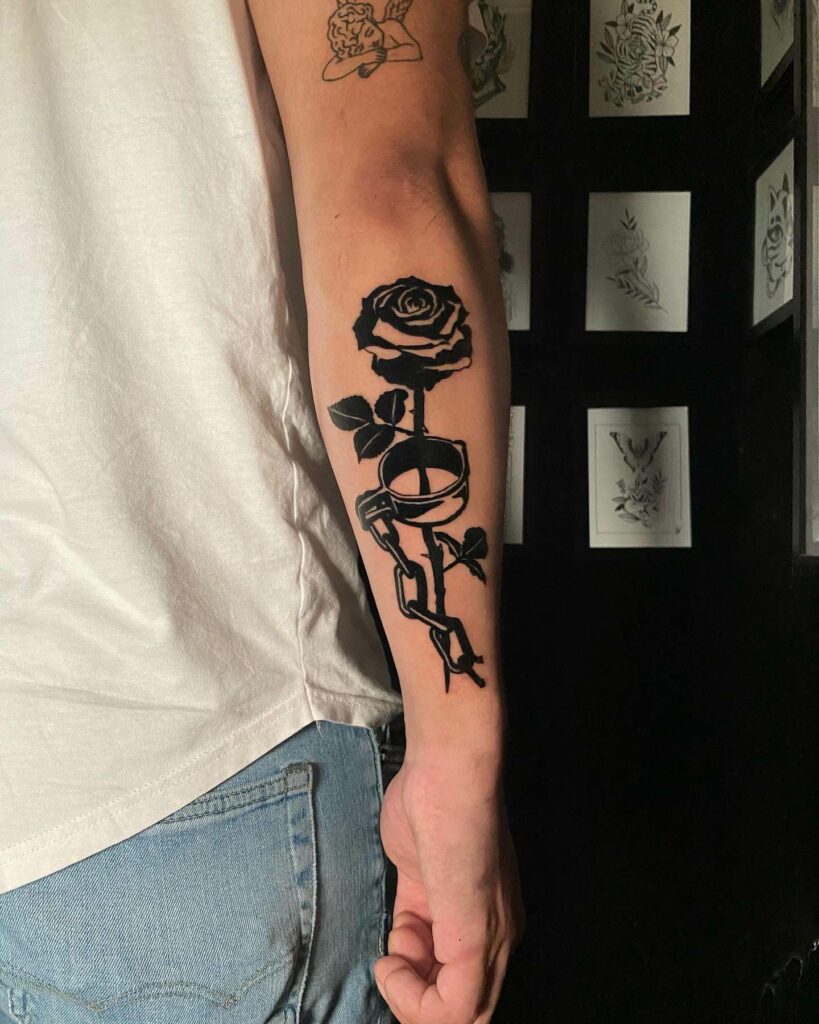 Traditional Rose Flash Tattoo